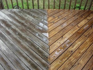 deck cleaning and striping 